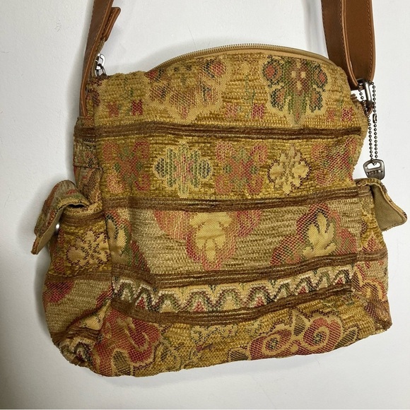 Vintage Fossil tapestry crossbody bag medium size 9.5” x 9.75” x 3” - Picture 9 of 14